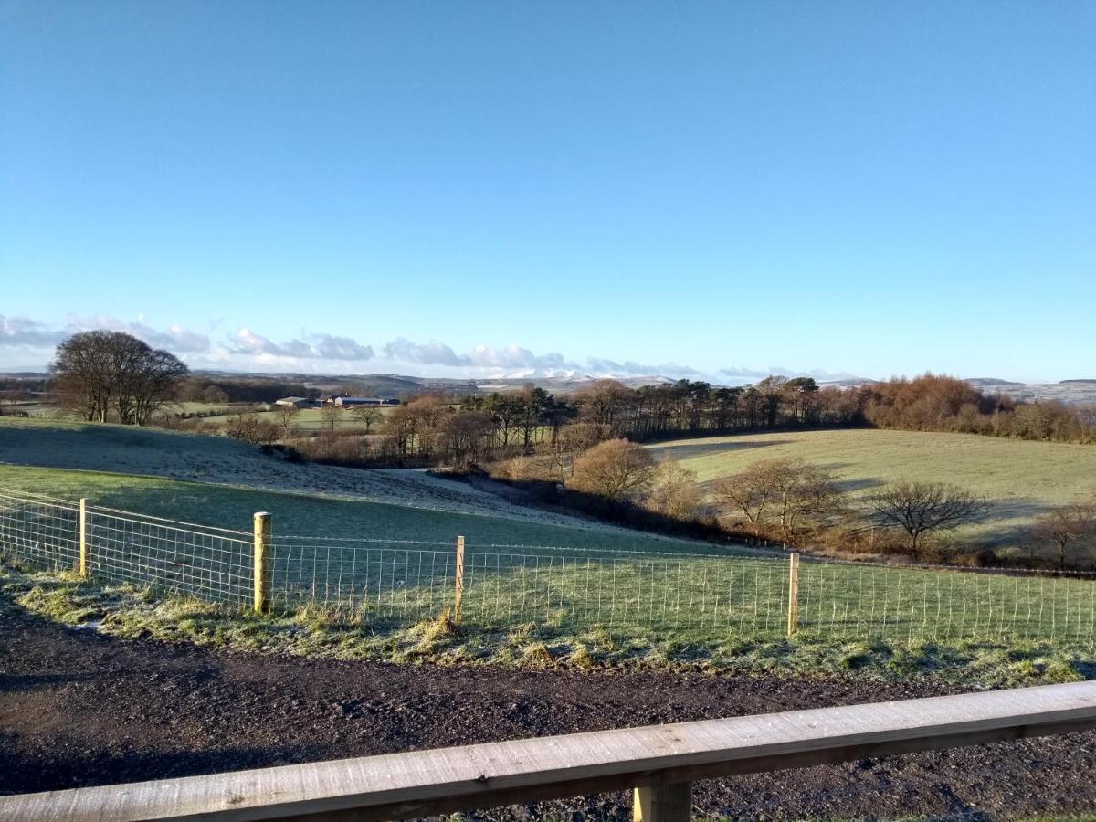 Cleeves Cabins Ailsa Luxury Lodge With Hot Tub Dalry  Bagian luar foto