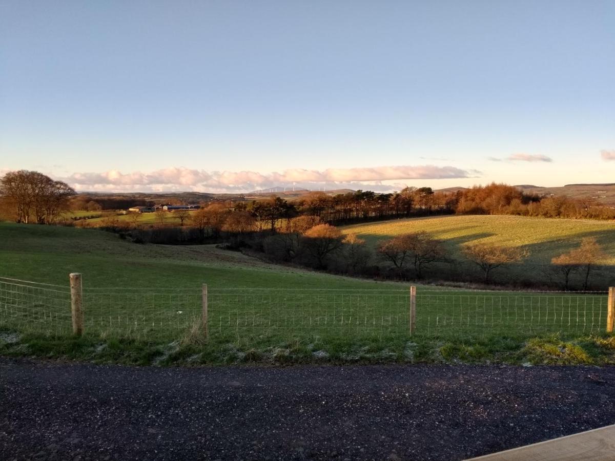 Cleeves Cabins Ailsa Luxury Lodge With Hot Tub Dalry  Bagian luar foto